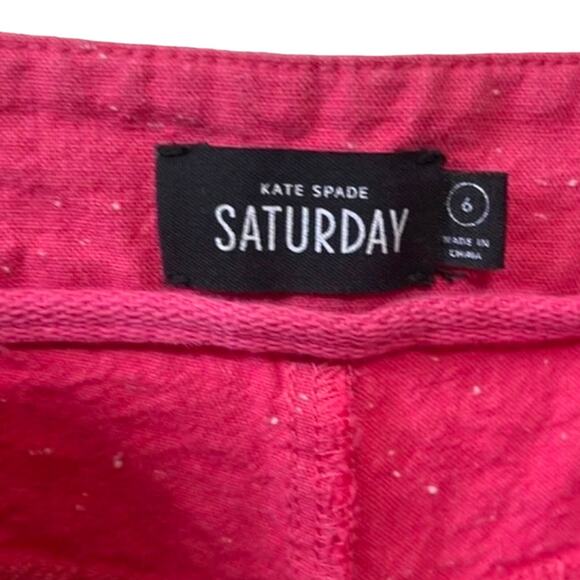Kate Spade Saturday Shorts in Barbie Pink & White Speckles - Picture 3 of 6